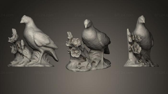 Bird figurines (Ceramic Quail, STKB_0083) 3D models for cnc